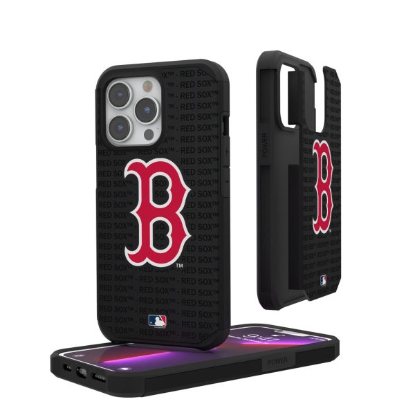 Boston Red Sox Text Backdrop Rugged Phone Case Online Hot Sale