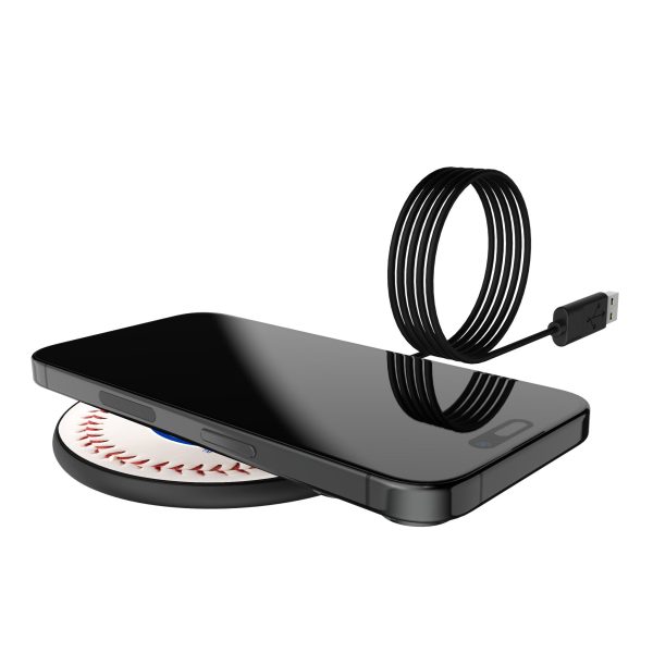 Chicago Cubs 1948-1956 - Cooperstown Collection Baseball 15-Watt Wireless Charger For Discount - Image 5
