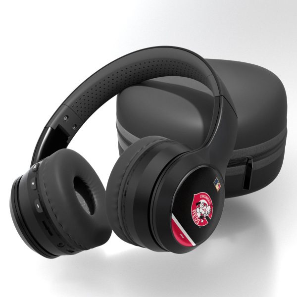 Cincinnati Reds 1974-1992 - Cooperstown Collection Stripe Wireless Over-Ear BT Headphones With Case Cheap