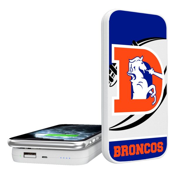 Denver Broncos 1993-1996 Historic Collection Passtime 5000mAh Portable Wireless Charger For Cheap