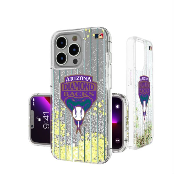 Arizona Diamondbacks 1999-2006 - Cooperstown Collection Pinstripe Glitter Phone Case Online now