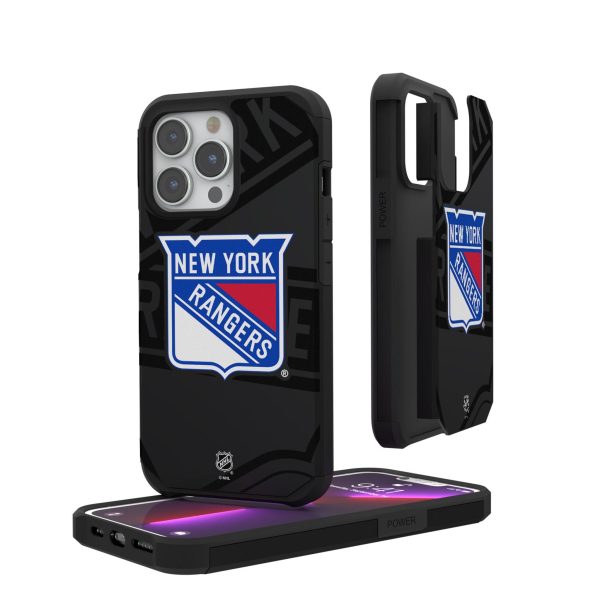 New York Rangers Monocolor Tilt Rugged Phone Case Hot on Sale