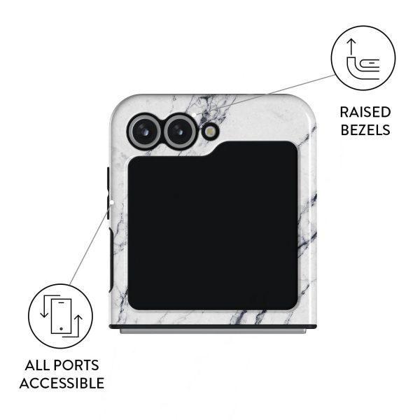 Satin White - Marble Samsung Galaxy Z Flip 6 Case Online Hot Sale - Image 3